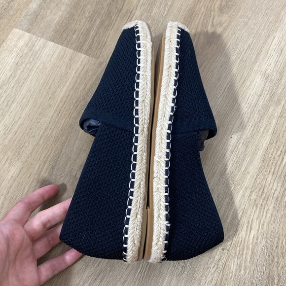 Eileen Fisher Live Knit Espadrilles Black and Tan Loafers Slip-Ons size 7 - Picture 6 of 11